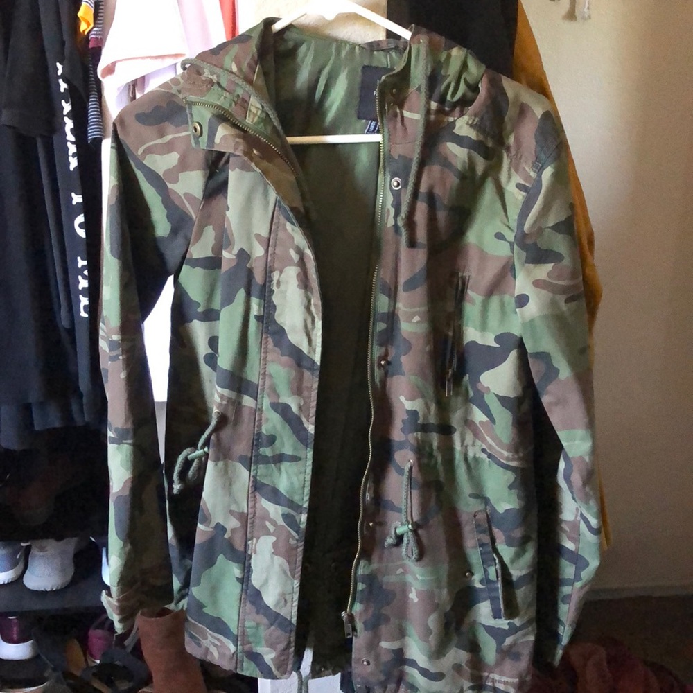 Camo Print Utility Jacket